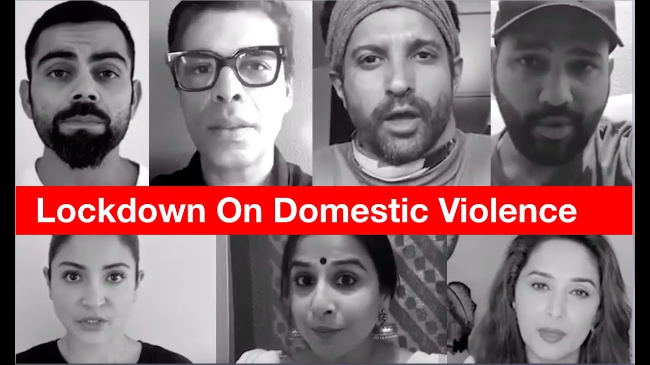 Lockdown on Domestic Violence- Virat Anushka Karan Johar  Rohit Sharma Farhan Akhtar Madhuri Dixit