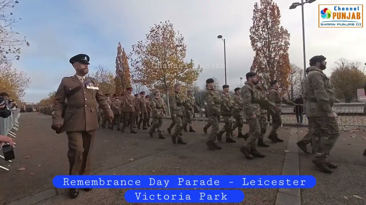 Remembrance Day Parade in Leicester Victoria Park, 2025. #LestWeForget
