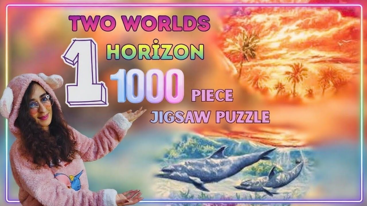 Two Worlds One Horizon - 1000 pcs Jigsaw Puzzle (Full Build Timelapse - 4K)🌅🐋