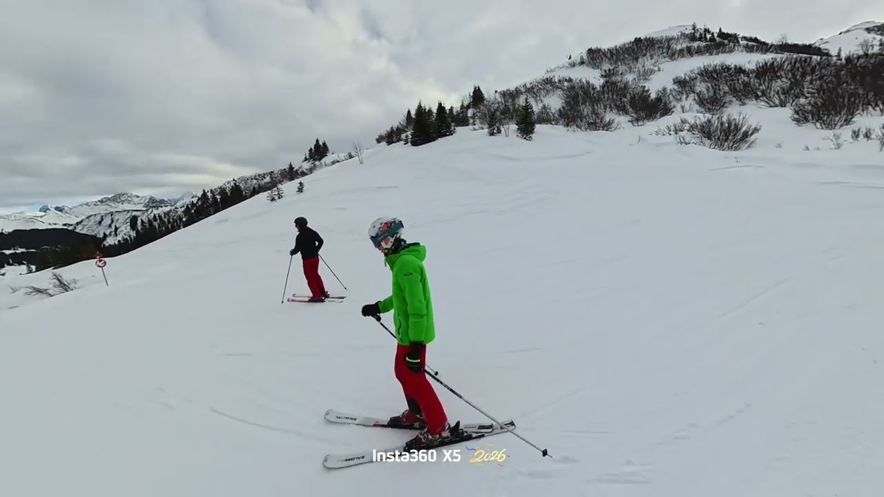 Mellau Damüls Skiroute 8, mit Chris und Leon 