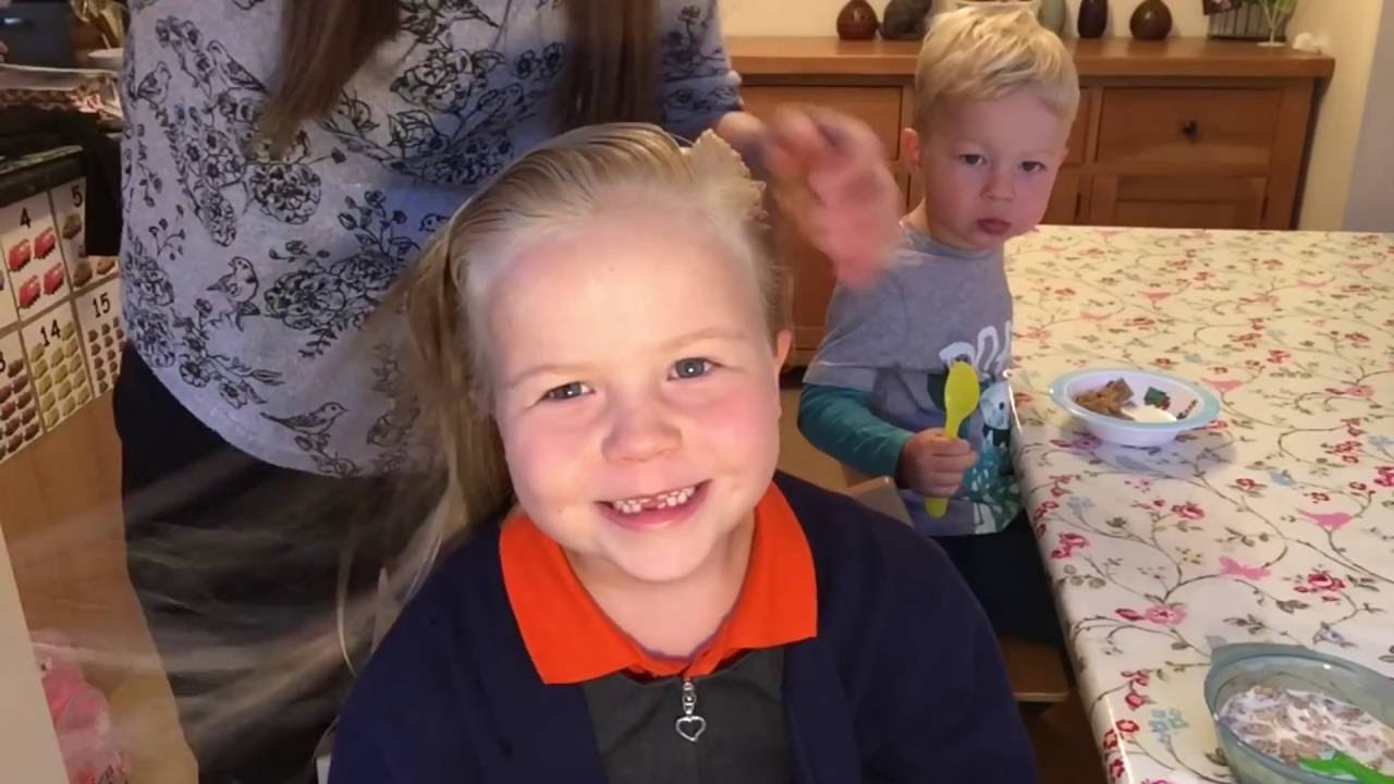 Diagonal French Braid and Bun Hair Tutorial by Two Little Girls Hairstyles