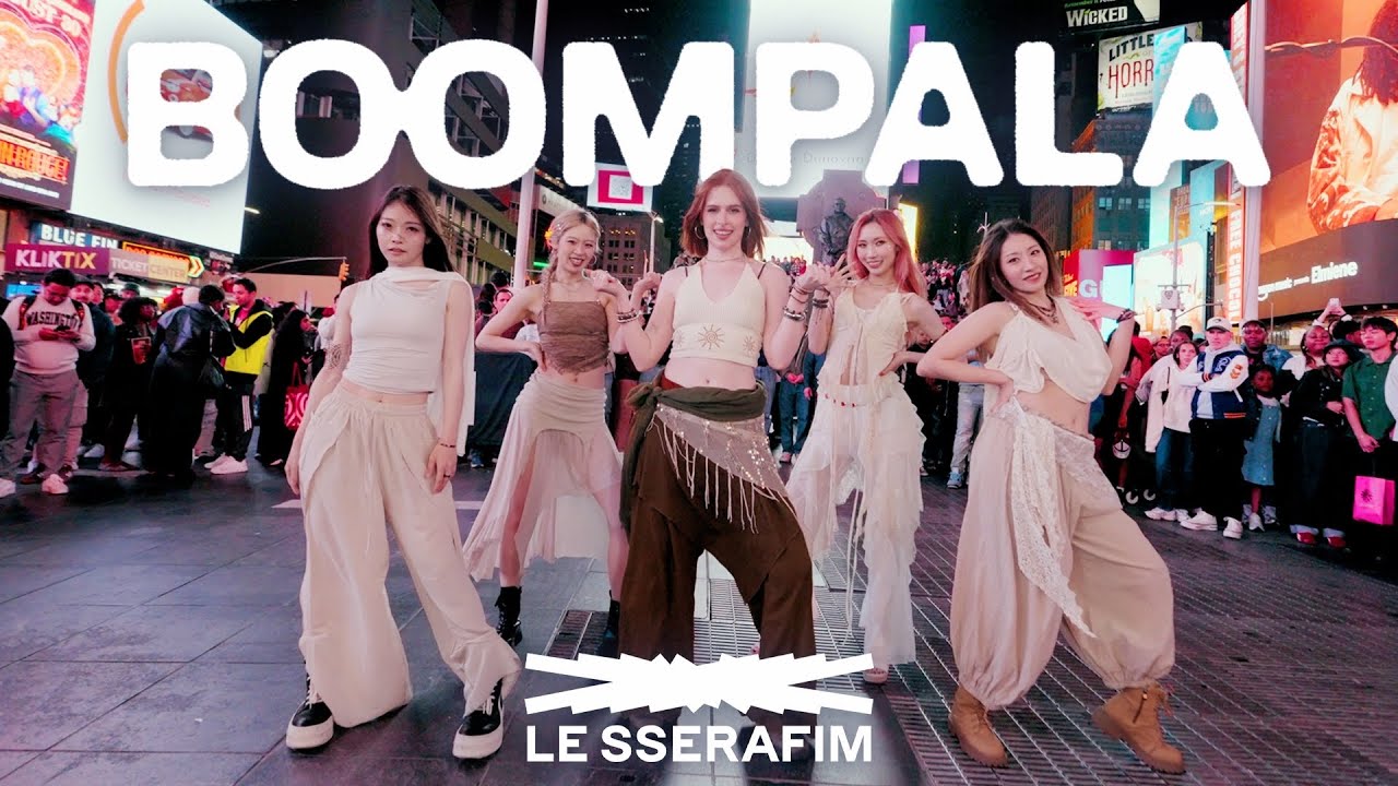 [KPOP IN PUBLIC NYC | TIMES SQUARE | ONE TAKE] LE SSERAFIM (르세라핌) - &lsquo;BOOMPALA&rsquo; Dance Cover by GRL1S