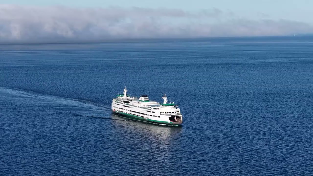 Ferry MV-Puyallup, Coming into Edmonds, WA USA