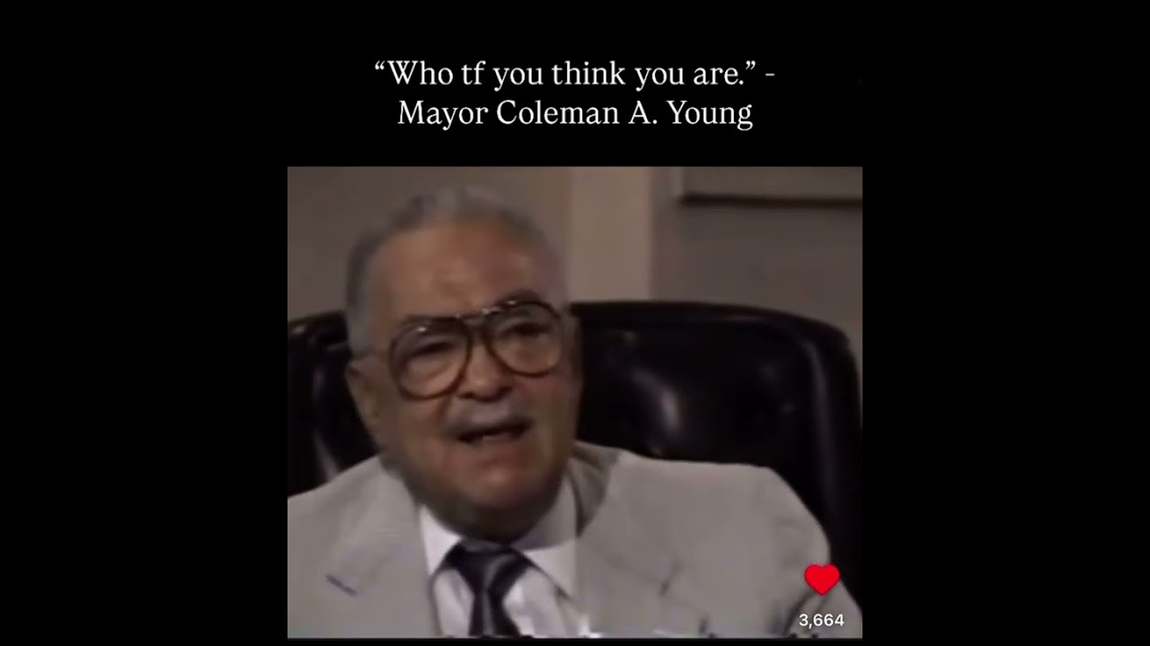 Mayor Coleman Young going Hard on a Reporter #lifestyle #mayor