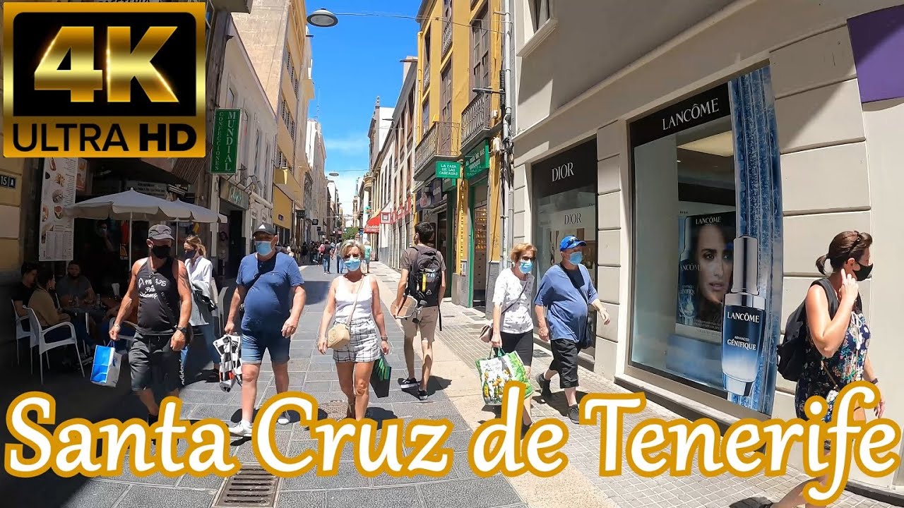 TENERIFE | Calle Castillo & Plaza España [Santa Cruz de Tenerife] 🌞25ºC May 2021 | Walking Tour [4K]