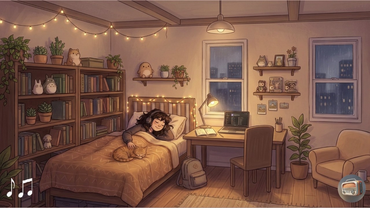 Late Night Lo-Fi 🌧️ Rain • Study & Relax 🌙