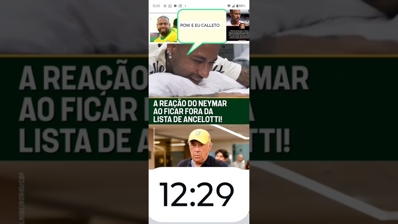 NEYMAR #futebol FORA DA LISTA REA&Ccedil;&Atilde;O #loucosporfutebol