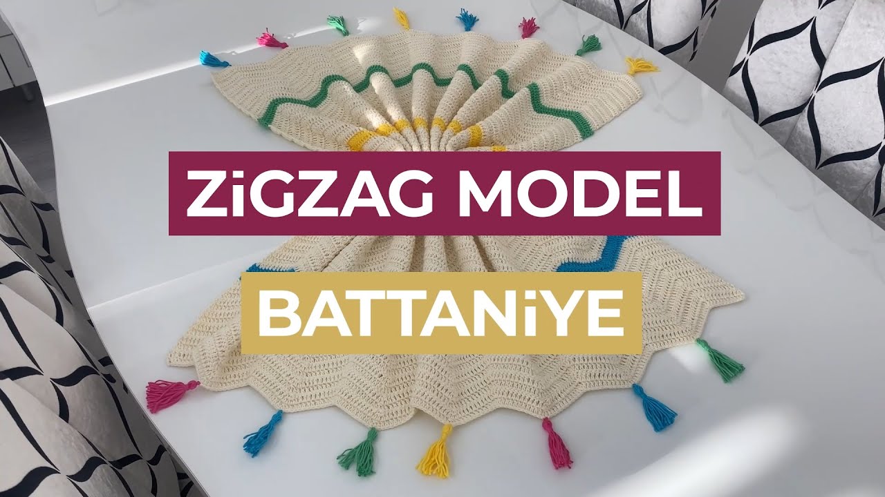 Pure Cotton ile Zigzag Model Bebek Battaniyesi