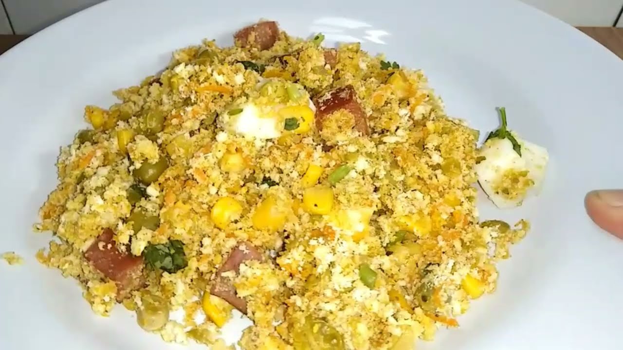 Como Fazer Farofa de Calabresa Rápido e Fácil😉😋