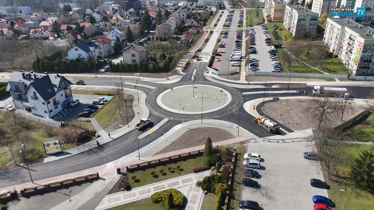 Budowa pięciowlotowego ronda w Busku-Zdroju dobiega końca. Oddanie do użytku już w kwietniu