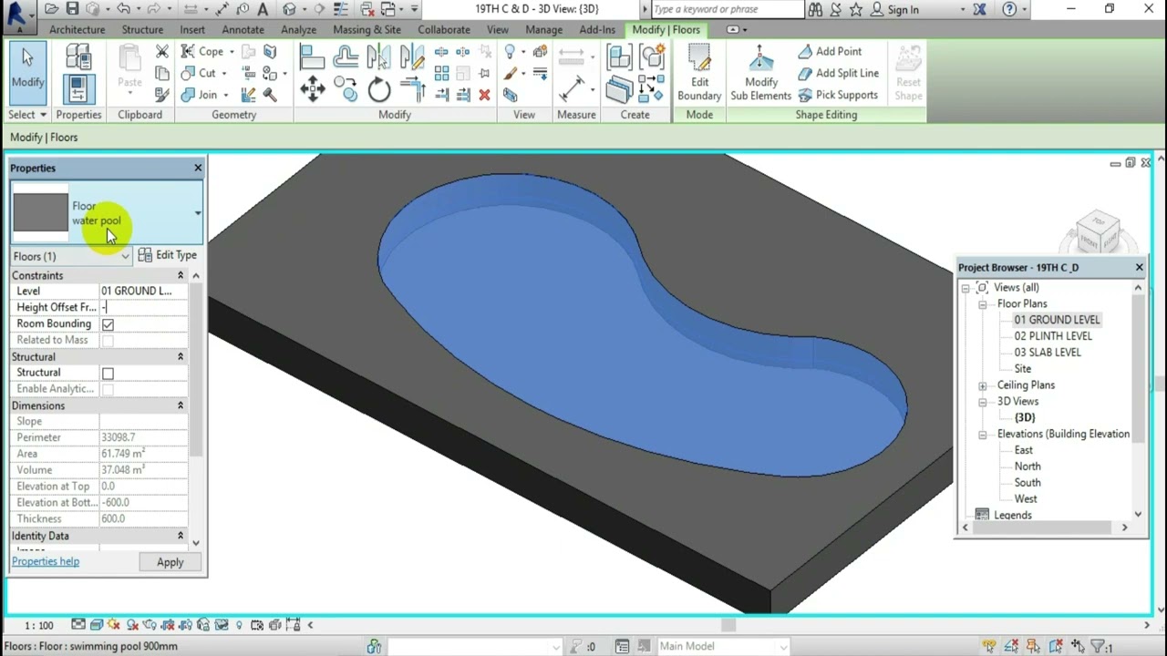 Swimming Pool in Revit Tutorial | Swimming Pool in Revit
