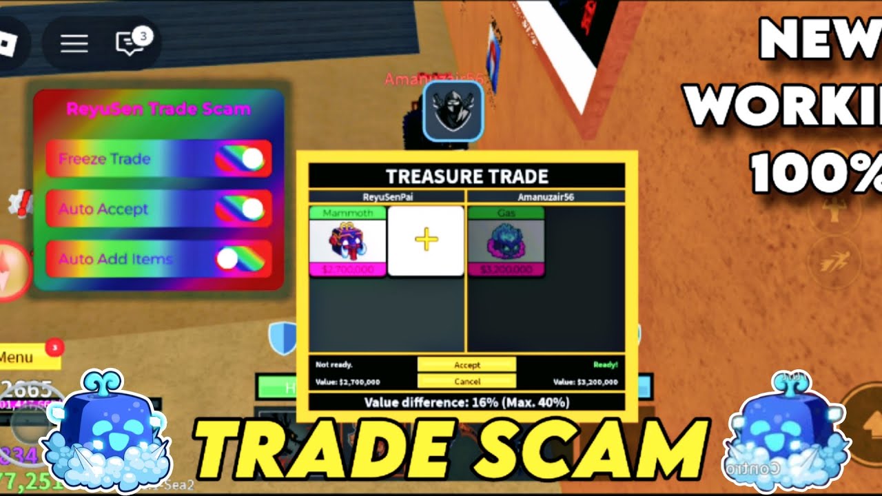 NEW WORKING TRADE SCAM SCRIPT FOR BLOX FRUIT BEFORE REWORK!! | Work on every Executor 100%