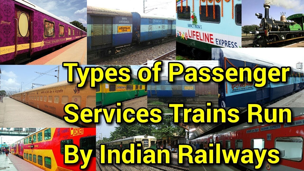 Types of Passenger Services Trains Run By Indian Railways