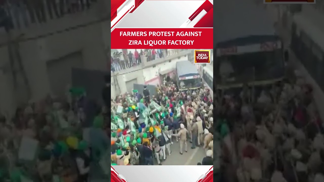 WATCH: Farmers Clash With Police Official During Protests Against Zira Liquor Factory #shorts
