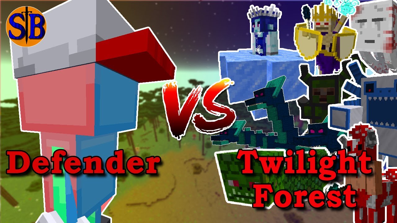 Defender Phase 1 vs Twilight Forest in its own Arena | Minecraft Mob Battle