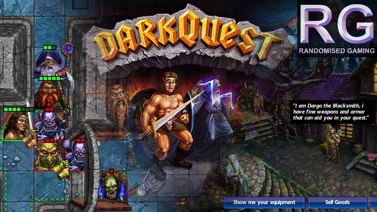 Dark Quest - Indie PC - Dungeon one gameplay and village (HeroQuest Homage) [UHD 4K60]