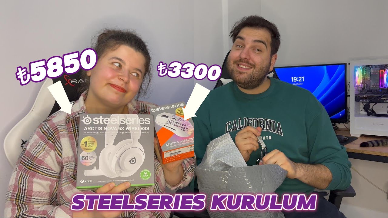 SteelSeries Arctis Nova 5X & Aerox 3 Wireless Kurulumu | Eşimle Birlikte 🎧🖱️