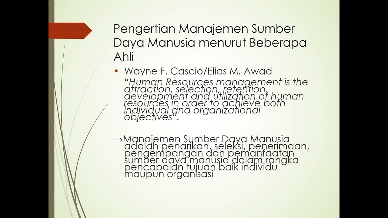 Manajemen Sumber Daya Manusia