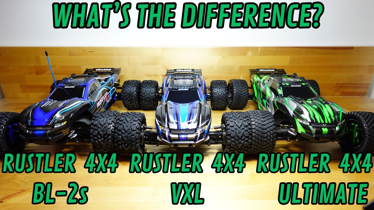 Сравнение моделей Rustler 4x4 BL-2s, VXL и Ultimate