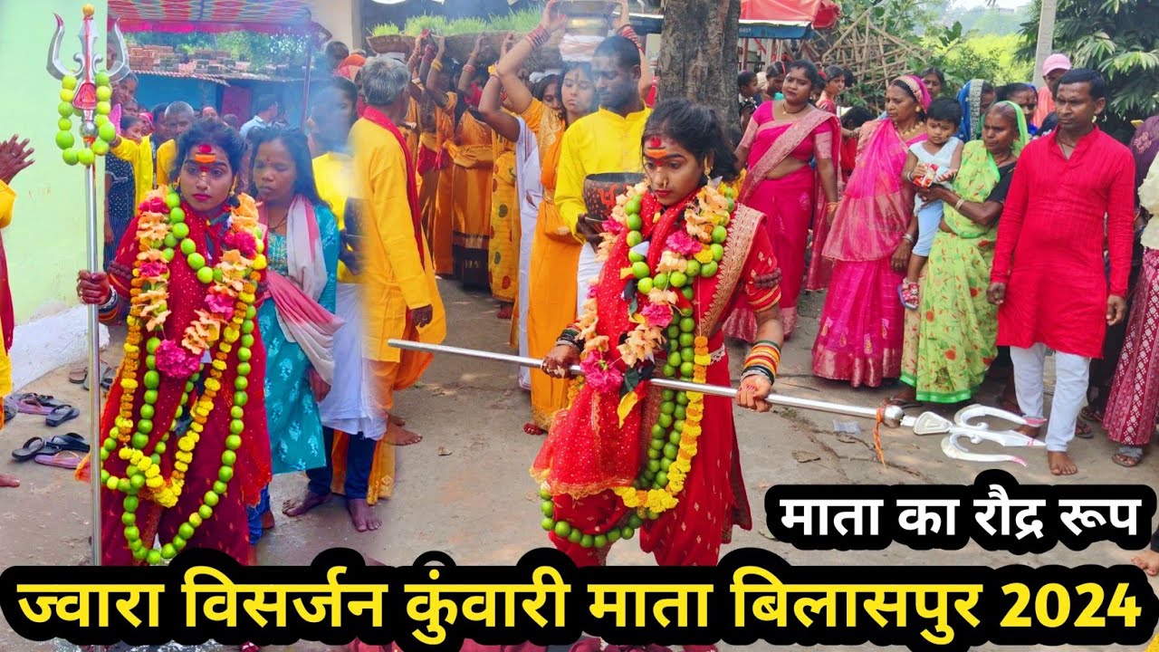 ज्वारा विसर्जन कुंवारी माता बिलासपुर 2024 !!Jvara Visharjan Kuwari Mata Bilaspur 2024 !! Panku Vlog