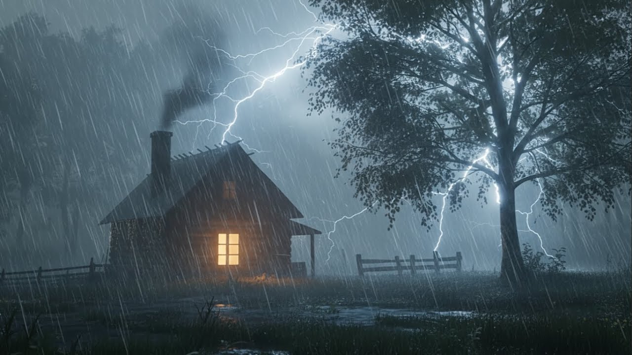 Rain and Thunder Sounds for Sleep | Deep Night White Noise for Calm Rest