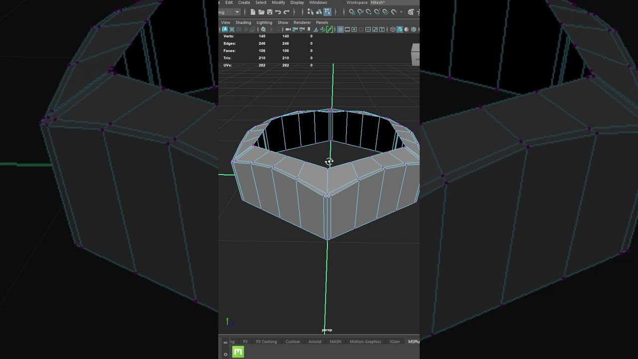 Hard Surface Modeling in Maya - 3D Nut Modeling Tutorial #mayatutorials #mayamodeling