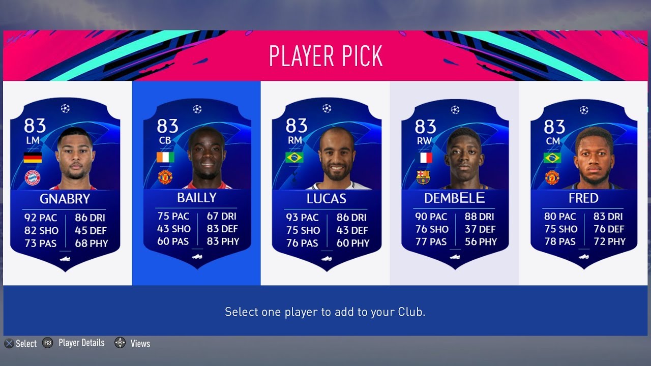 THE FIRST UEFA CHAMPIONS LEAGUE PLAYER PICKS! FIFA 19 ULTIMATE TEAM!