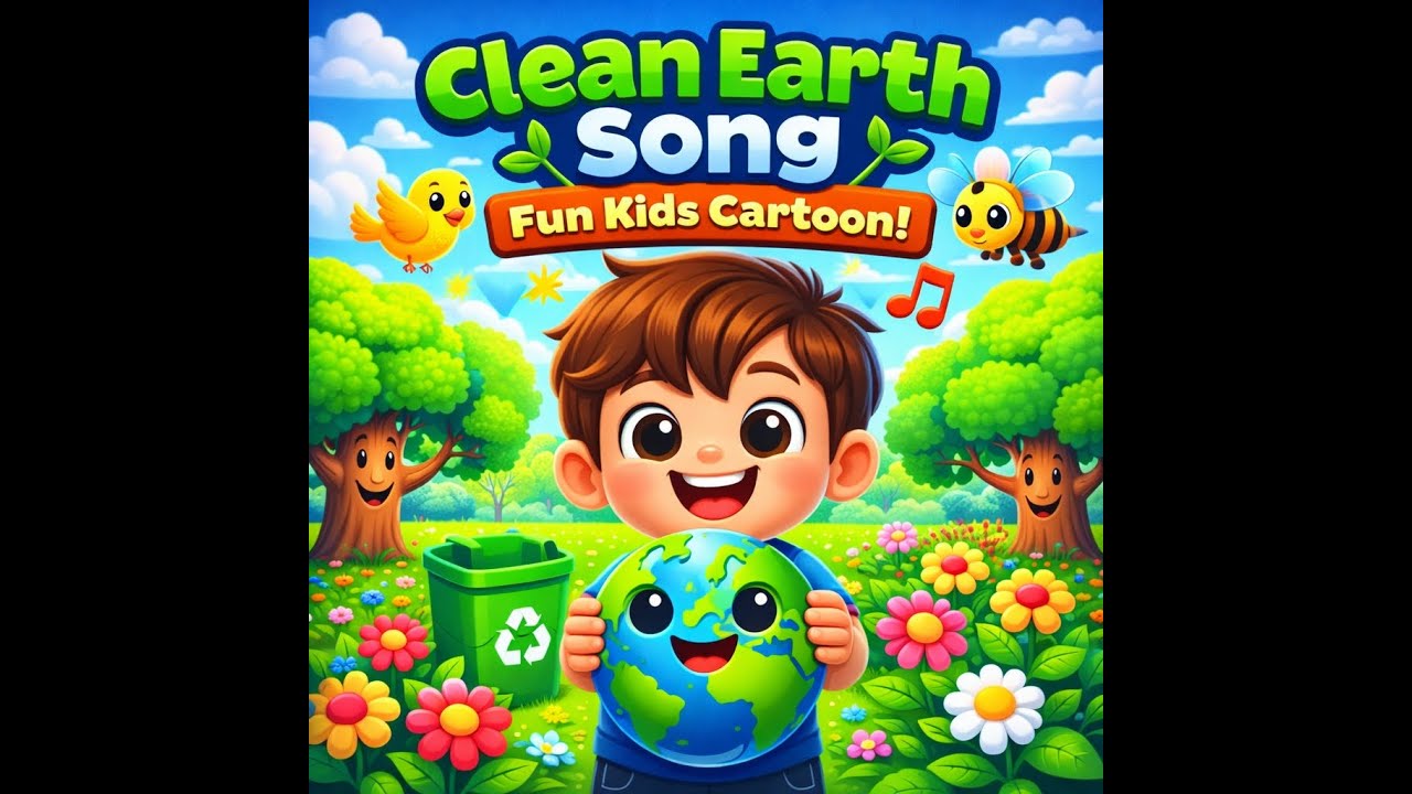 🌍 Clean Earth Song for Kids | Fun 3D Cartoon Environmental Song 🌱