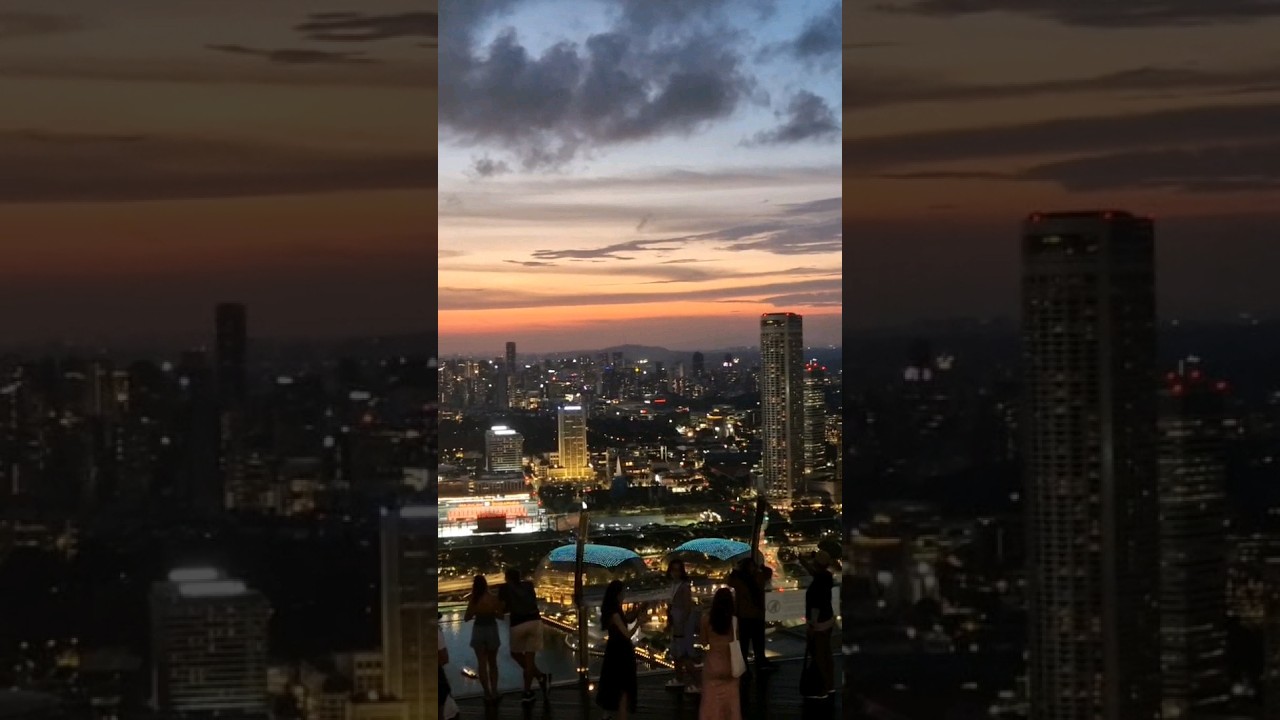 C&Eacute; LA VI Singapore: Restaurant, SkyBar & Club Lounge, Amazing view to Singapore
