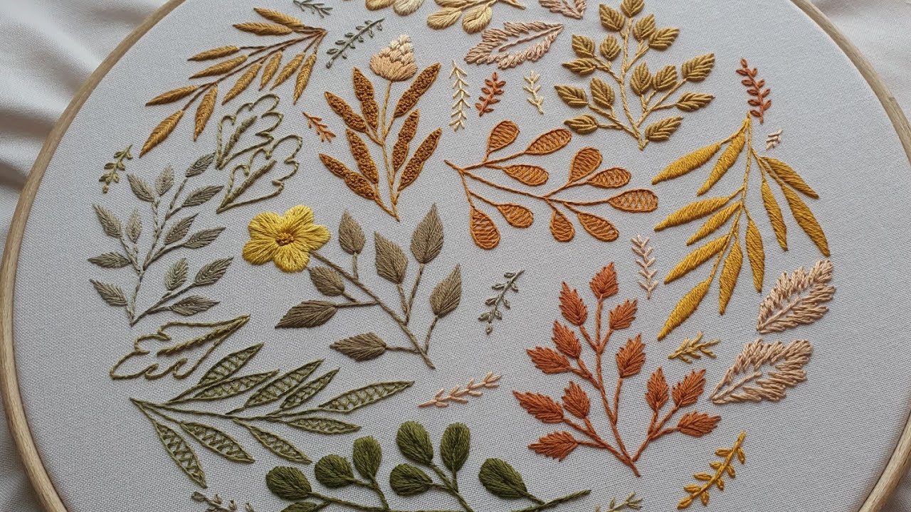 NAKIŞTA YAPRAK TEKNİKLERİ  |  EMBROIDERY LEAVES