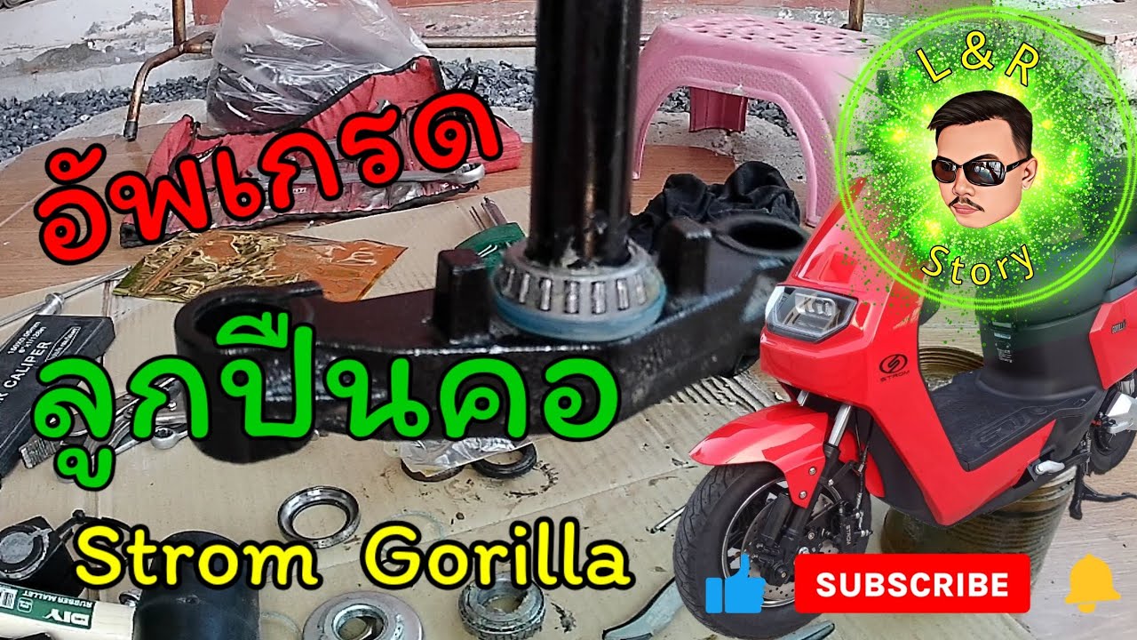 อัพเกรดลูกปืนคอ แก้อาการคอหลวม​  Strom​Gorilla​   ep15
