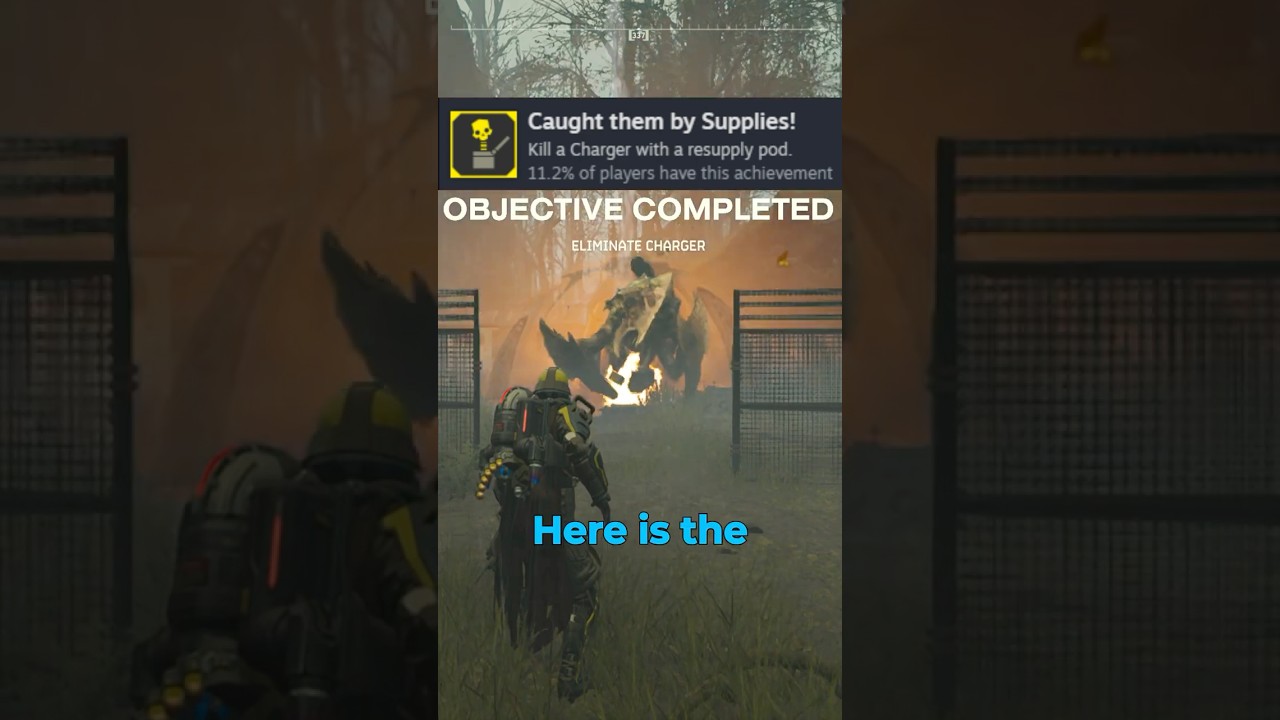 How to get Caught them by supplies achievement in Helldivers 2  #helldivers2 #gaming