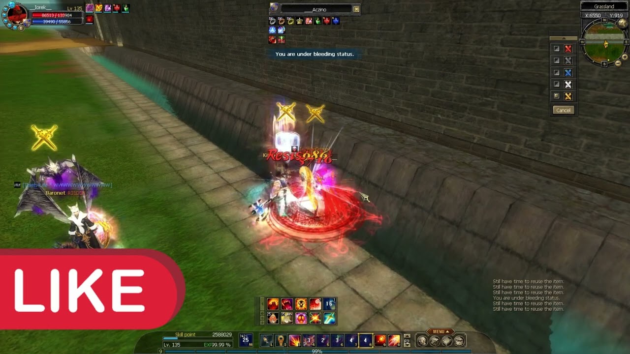 Silkroad Latino - PVP - Iorek (+9) vs Aczino (+15) - Rogue Warlock vs Warrior Cleric