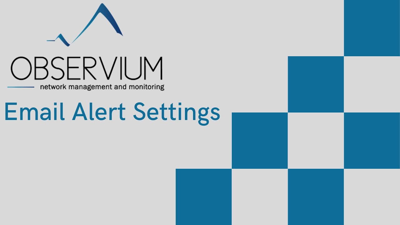 Observium Email Transport/Alert Settings