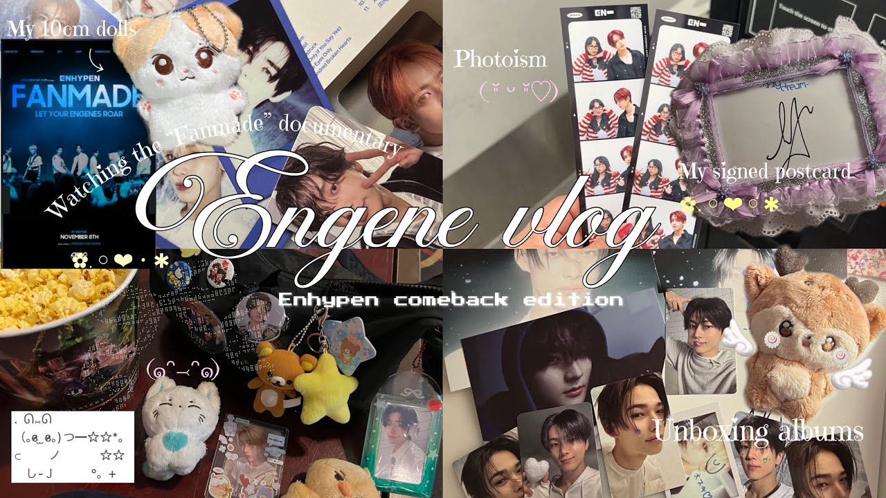 ᯓ★ Engene vlog: Enhypen comeback edition | unboxing albums, 10cm dolls,photoism + more
