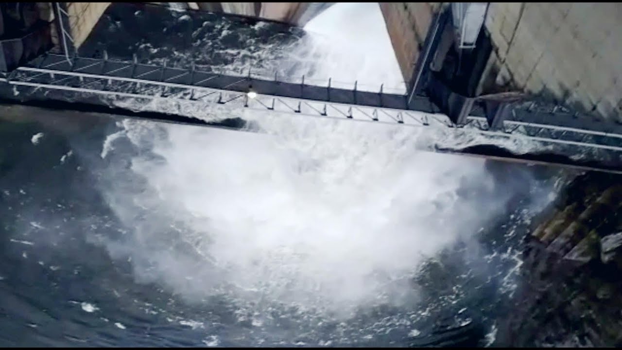 Srisailam Dam Gates Opened With Heavy Flood Water Inflow