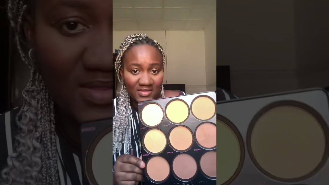My first makeup trial #makeup #beginnerfriendlymakeupforblackwomen #beautytips 