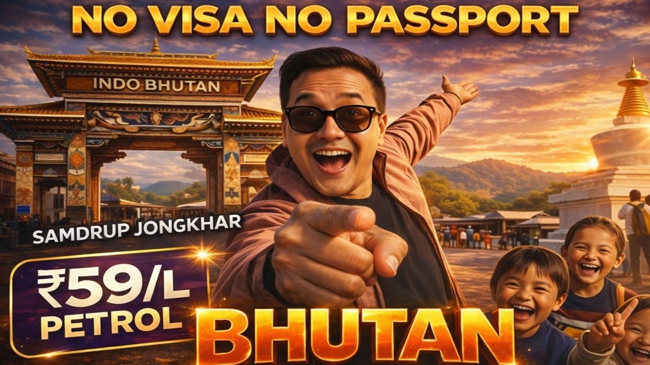 ASSAM se BHUTAN Entry: SAMDRUP JONGKHAR Gateway Guide 🇧🇹|Guwahati to Bhutan by Road|Bhutan Vlog 2026
