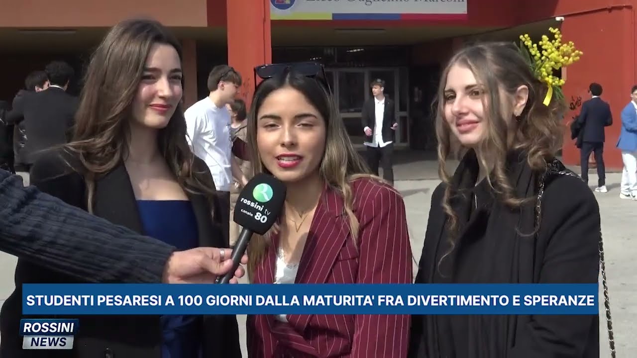 STUDENTI PESARESI A 100 GIORNI DALLA MATURITA' FRA DIVERTIMENTO E SPERANZE