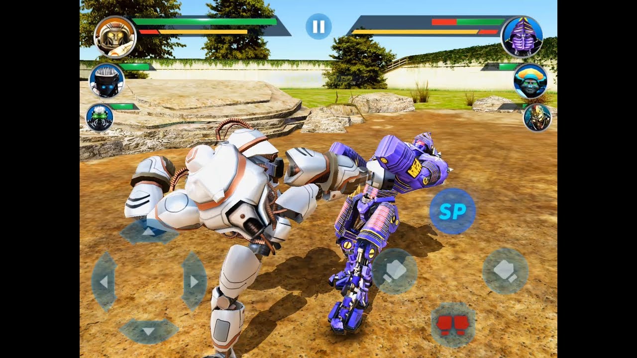 REAL STEEL-ATOM & ZEUS & COSMOBOT vs NOISY BOY, MIDAS, AXELROD, TWIN CITIES (ЖИВАЯ СТАЛЬ)