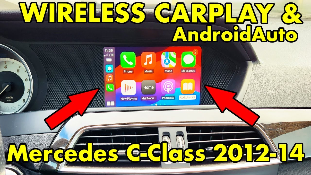 Беспроводной CarPlay и AndroidAuto Mercedes C-Class W204 2012 2013 2014