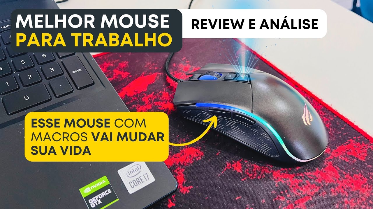 O MELHOR MOUSE Que Já Comprei Para TRABALHAR e JOGAR - MOUSE Com MACRO HAVIT MS1001S