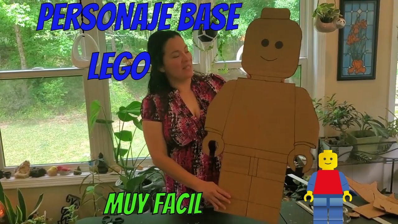 Personaje LEGO molde para piñata de carton. Tutorial facil y rapido de hacer