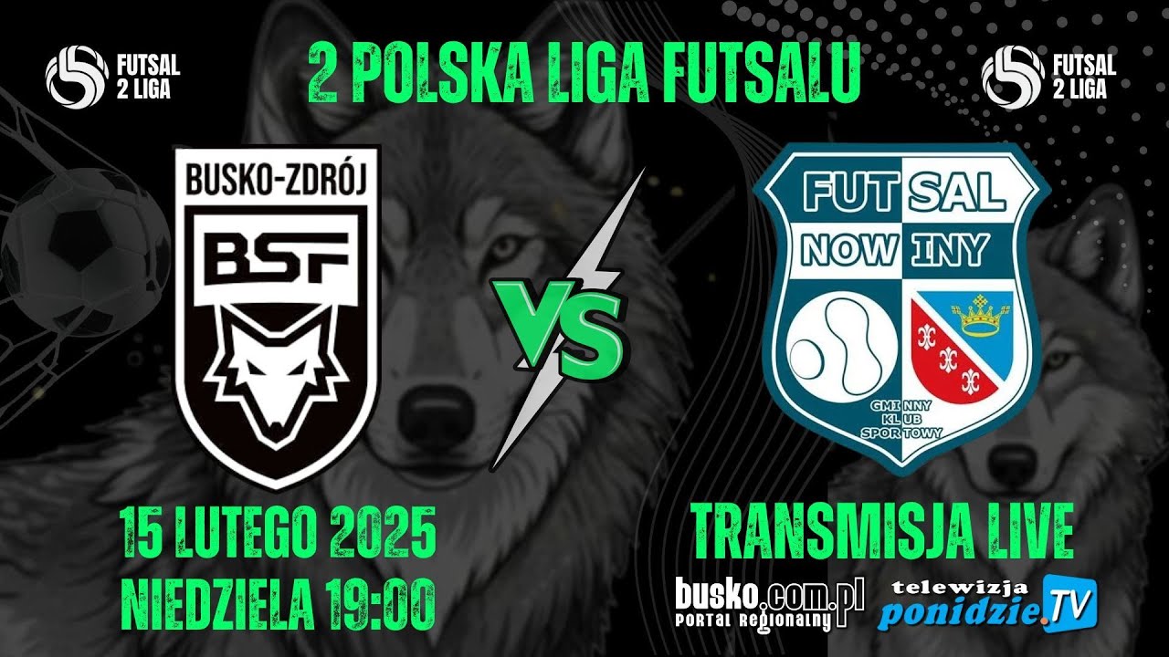 BSF Busko-Zdr&oacute;j vs GKS Futsal Nowiny - transmisja LIVE