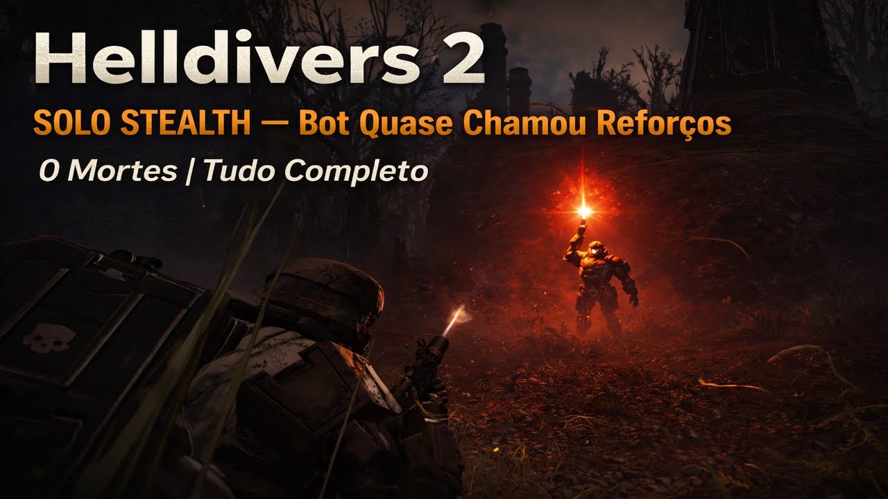 Helldivers 2 | ODST Stealth SOLO  Máx. Dific., Sem Mortes, Todos Obj, Bots Não Chamaram Reforços