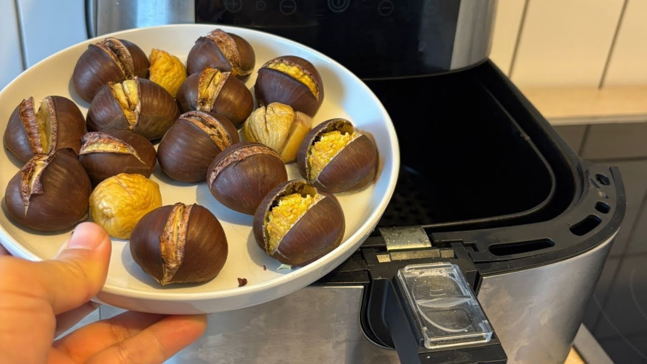  Air Fryer Roasted Chestnuts | شاه‌ بلوط  در سرخ‌کن بدون روغن