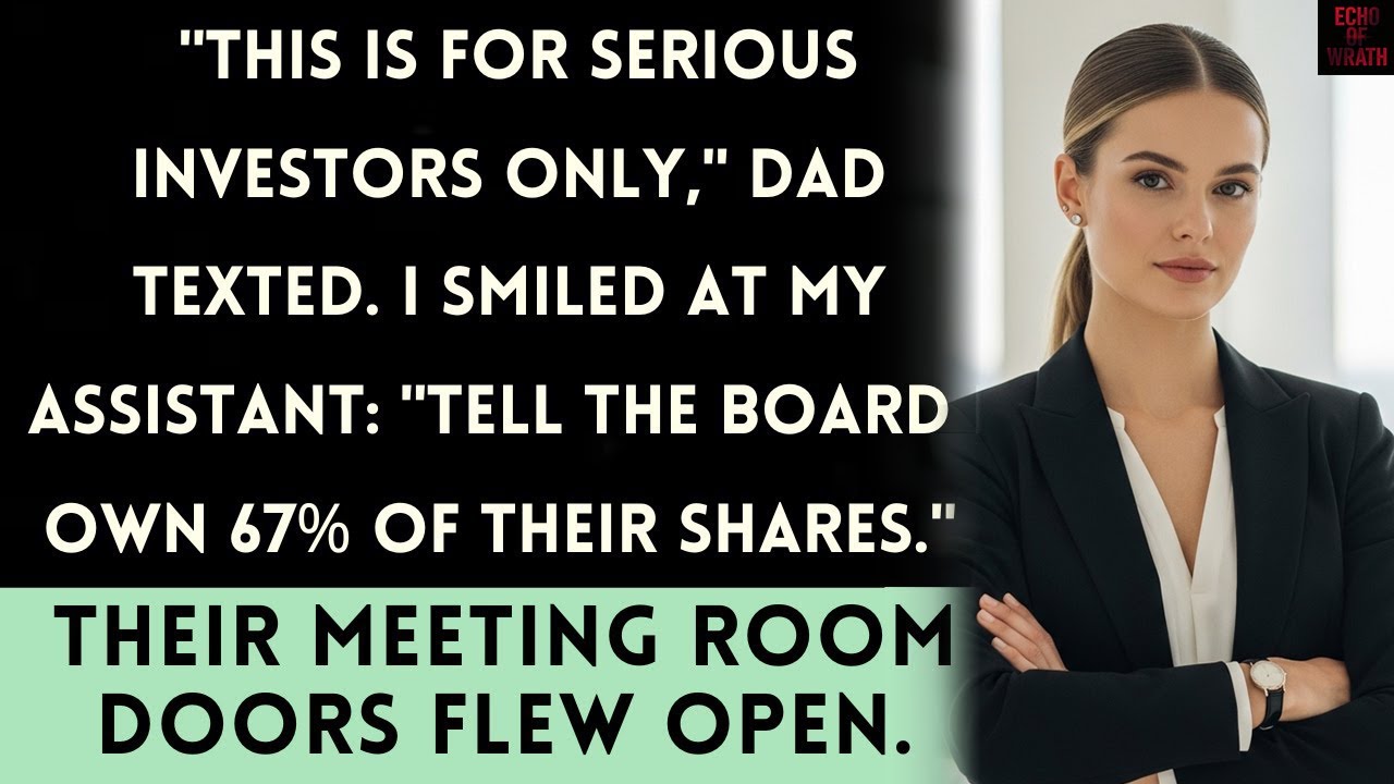 Parents Banned Me From Family Business Meeting—Not Knowing I'm Their Biggest Investor