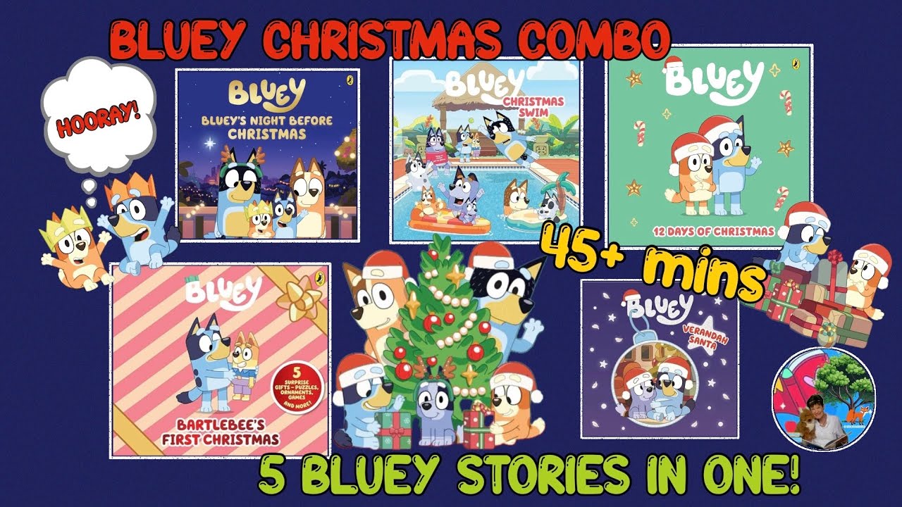 BLUEY 🎄Christmas Story Combo for Kids | 5 Fantastic BLUEY Stories | CHRISTMAS KIDS 📚 READ ALOUD
