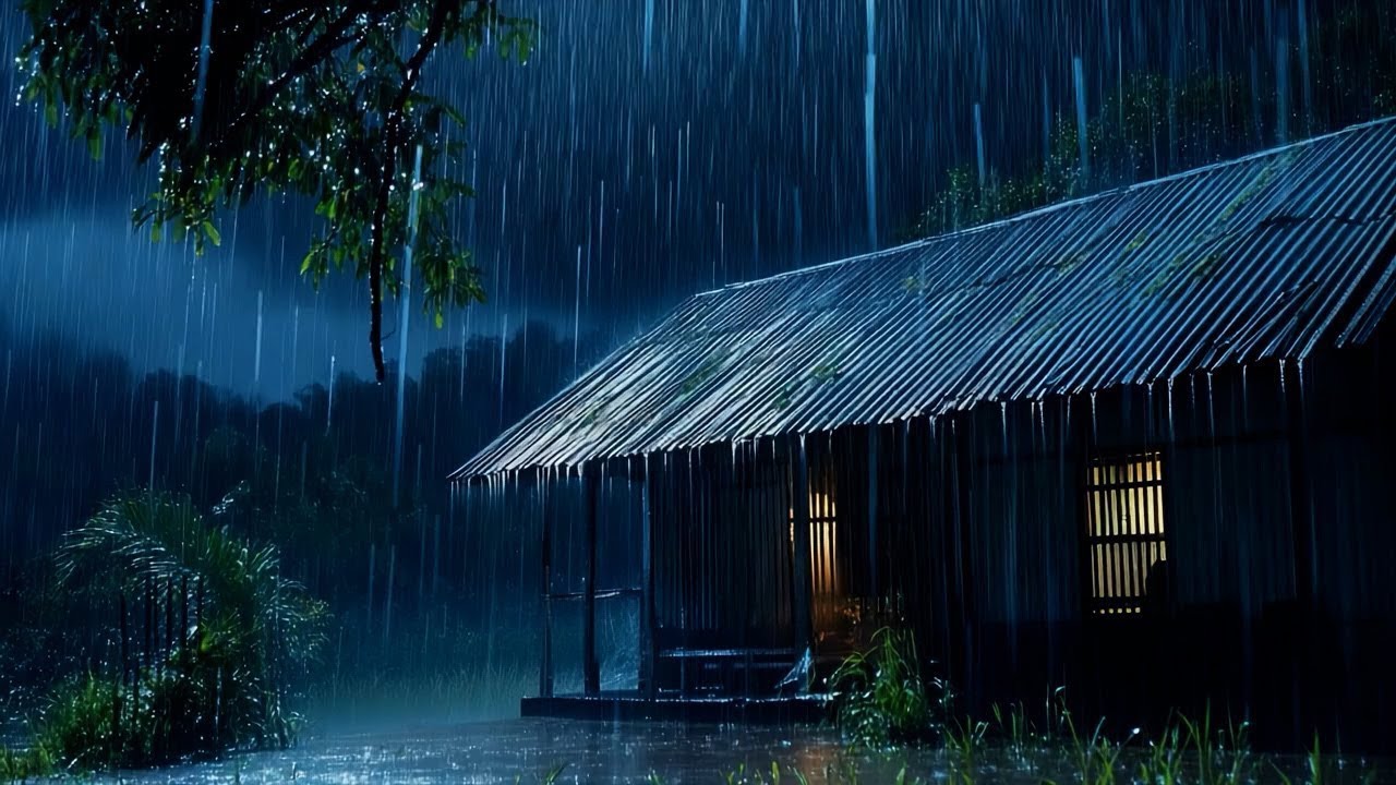 Rain Sounds for Sleeping 24 Hours – Cozy Long Rainstorm for Restful Sleep