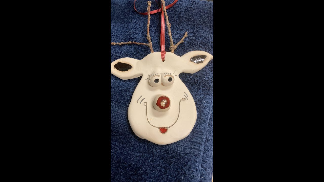 Weihnachtliche Kleinigkeiten töpfern. Rudi Rednose#Anleitung#Tutorial